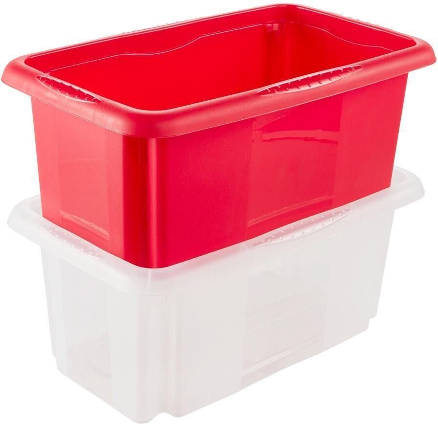 Keeeper Organizer Emil Opbergbox 7 L met deksel hoogwaardige kunststof (set 4-delig)