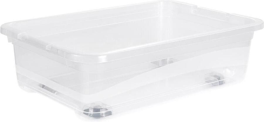 Keeeper Organizer Konrad Opbergbox 28 L met wieltjes deksel grendelslot (set 2-delig) - Foto 7