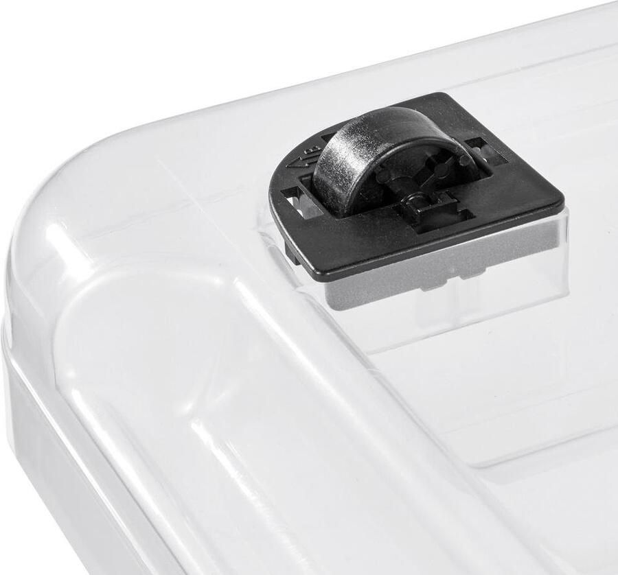 Keeeper Organizer Konrad Opbergbox 28 L met wieltjes deksel grendelslot (set 2-delig) - Foto 2