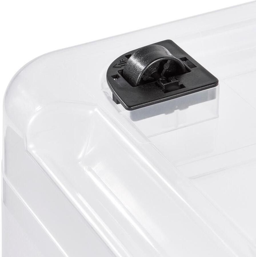 Keeeper Organizer Konrad Opbergbox 33 L met wieltjes deksel grendelslot (set 2-delig)