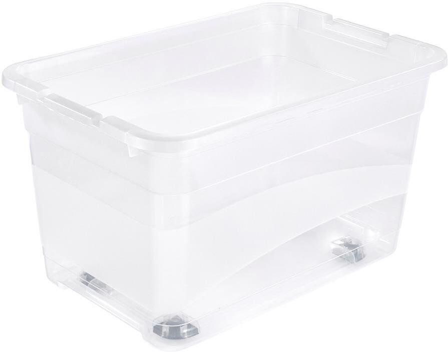 Keeeper Organizer Konrad Opbergbox 33 L met wieltjes deksel grendelslot (set 2-delig) - Foto 3