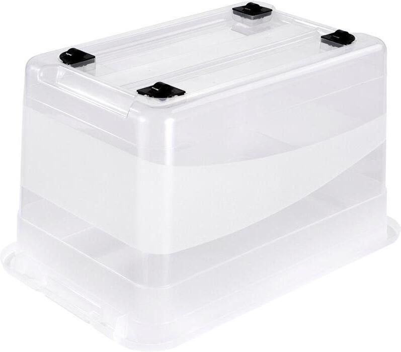 Keeeper Organizer Konrad Opbergbox 33 L met wieltjes deksel grendelslot (set 2-delig) - Foto 5
