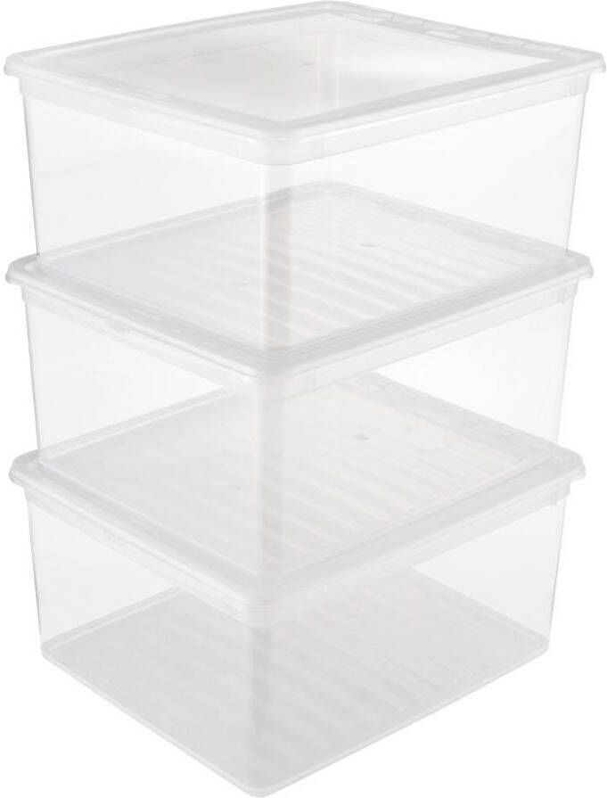 Keeeper Opbergbox Bea 3 x 18 l stapelbaar 39 x 33 5 x 18 cm (set 3 stuks) - Foto 5