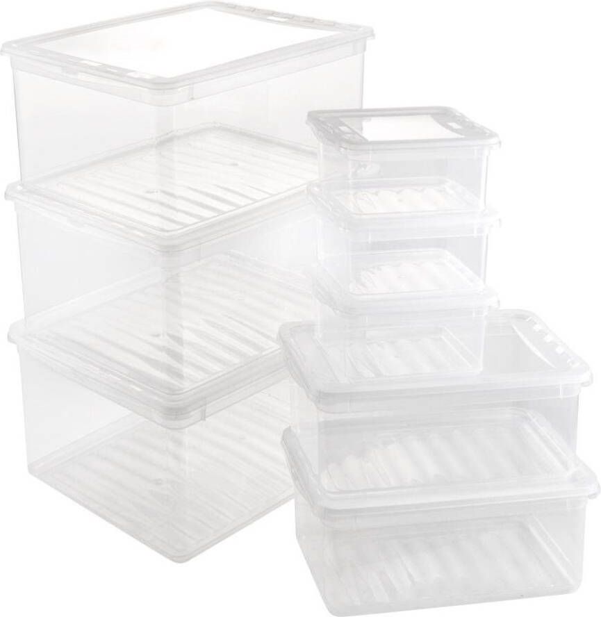 Keeeper Opbergbox Bea met air control-systeem 3x1 7 l 2x5 6 l 3x18 l (set 8 stuks) - Foto 7