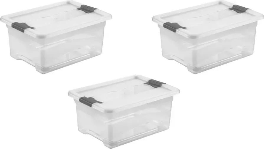 Keeeper Organizer CORNELIA Opbergbox 12 L met deksel grendelslot (set 3-delig) - Foto 8