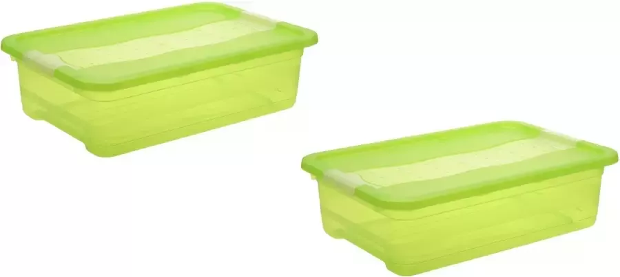 Keeeper Organizer CORNELIA Opbergbox 28 L met deksel grendelslot (set 2-delig)