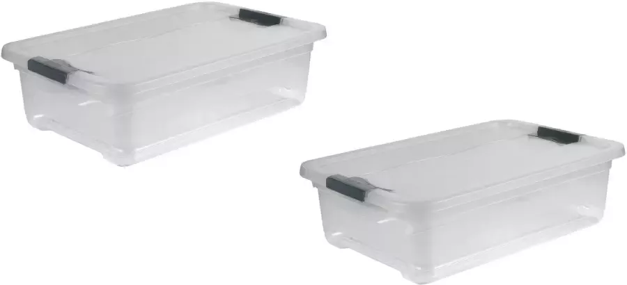 Keeeper Organizer CORNELIA Opbergbox 28 L met deksel grendelslot (set 2-delig) - Foto 7