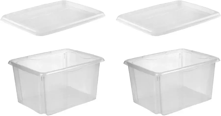 Keeeper Organizer Emil Opbergbox 24 L met deksel hoogwaardige kunststof (set 2-delig) - Foto 6