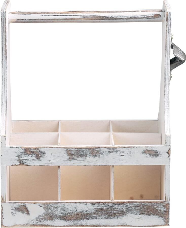 KESPER for kitchen & home Flessenrek Antiek van multiplex FSC voor maximaal 6 flessen draagriem met flesopener (1 stuk) - Foto 4