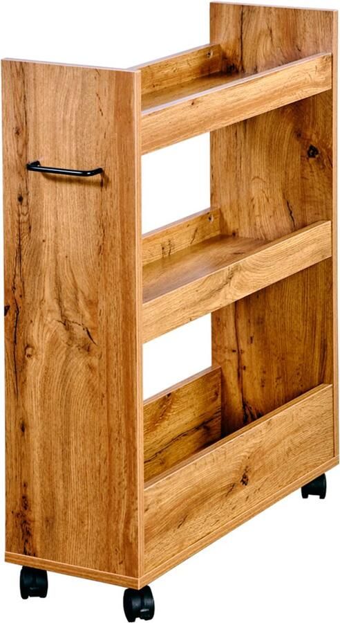 KESPER for kitchen & home Keukenrek Nisrek FSC met 3 opbergvlakken en 4 wielen waarvan 2 met rem (1 stuk) - Foto 5