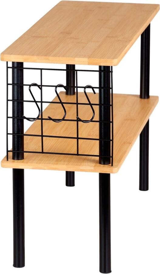 KESPER for kitchen & home Keukenrek Rek van bamboe met draadrooster om keukengerei op te hangen (1 stuk) - Foto 3