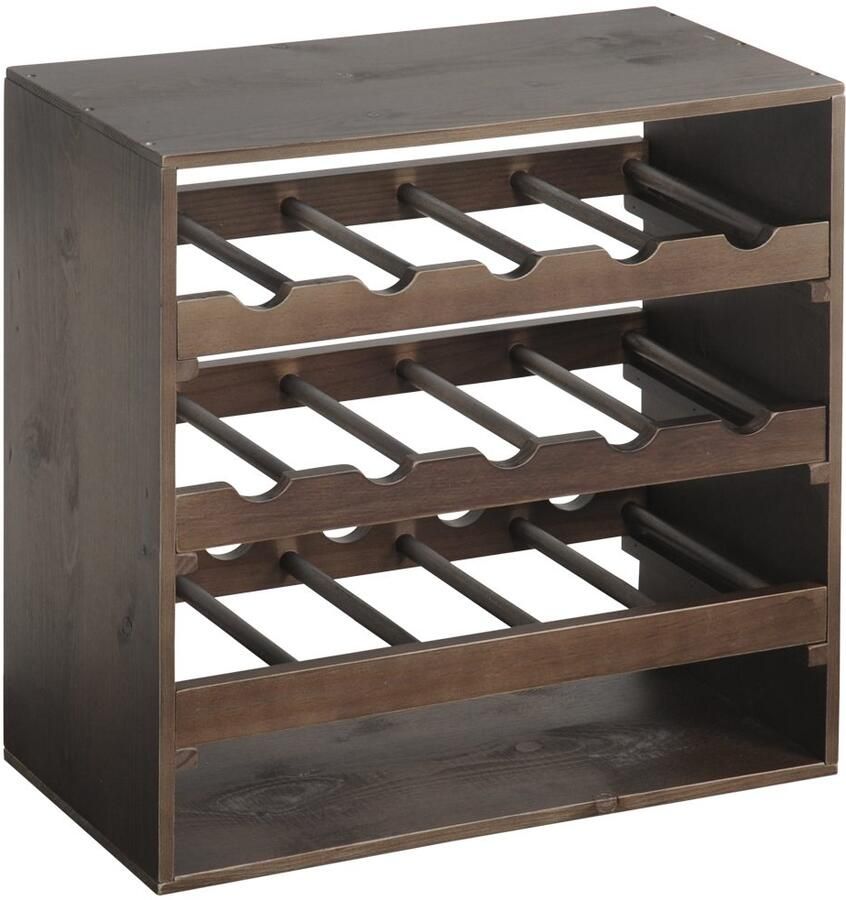KESPER for kitchen & home Wijnrek Wijnfles rek systeem FSC -gecertificeerd dennenhout (1 stuk) - Foto 2