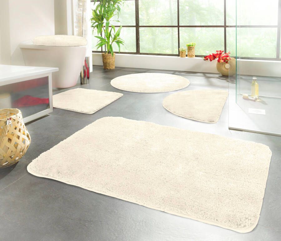 KiNZLER Badmat Chaozhou Baddeken effen kleuren zacht verkrijgbaar als rechthoekig rond & set - Foto 3