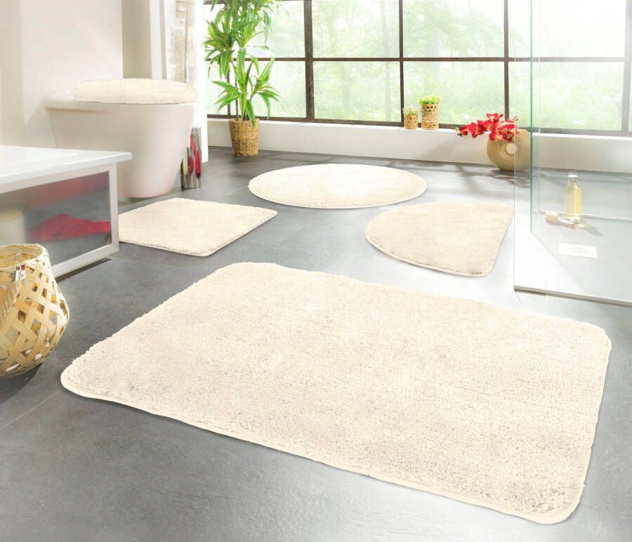 KiNZLER Badmat Chaozhou Baddeken effen kleuren zacht verkrijgbaar als rechthoekig rond & set - Foto 2