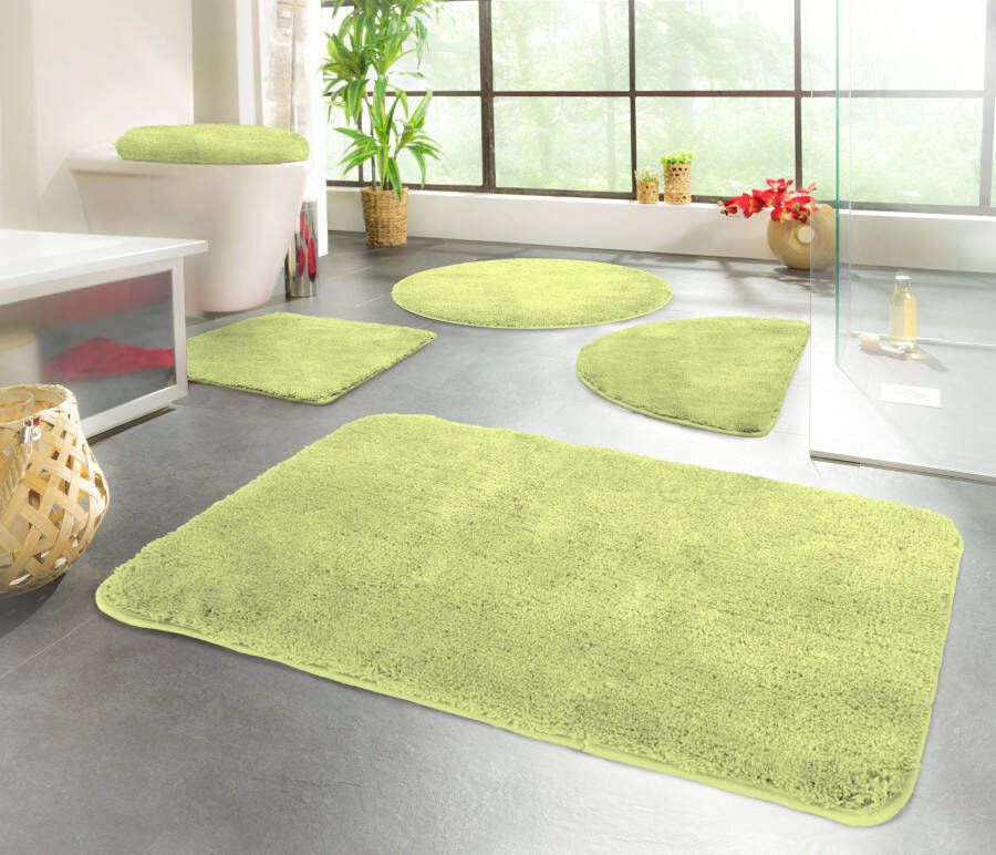 KiNZLER Badmat Chaozhou Baddeken effen kleuren zacht verkrijgbaar als rechthoekig rond & set - Foto 2