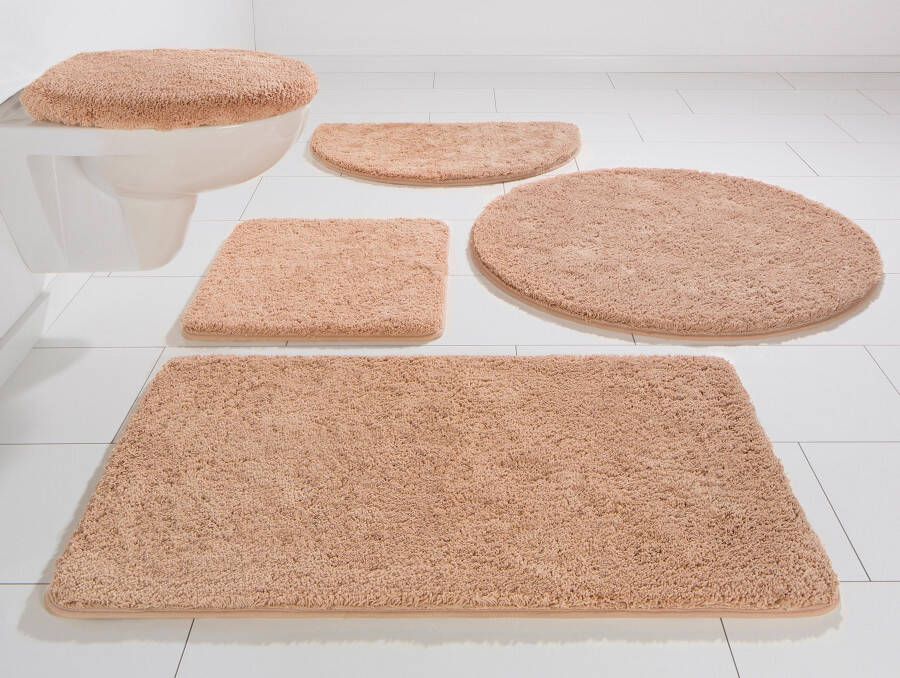 KiNZLER Badmat Chaozhou Baddeken effen kleuren zacht verkrijgbaar als rechthoekig rond & set - Foto 2