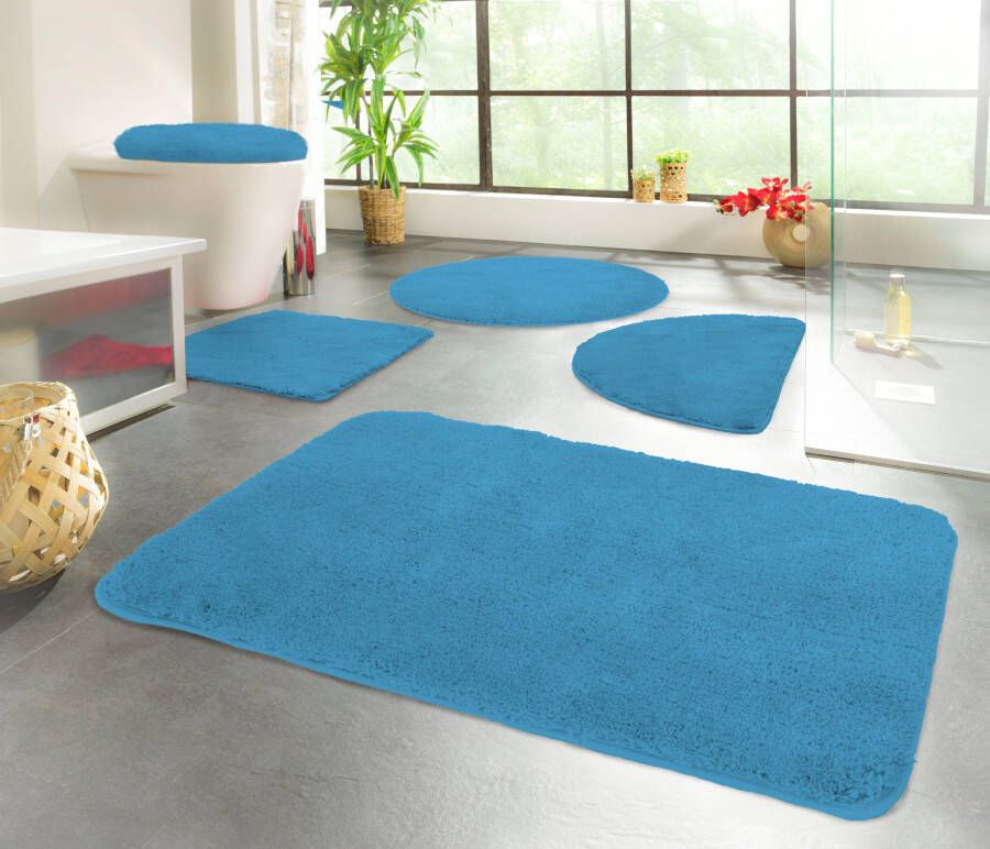 KiNZLER Badmat Chaozhou Baddeken effen kleuren zacht verkrijgbaar als rechthoekig rond & set