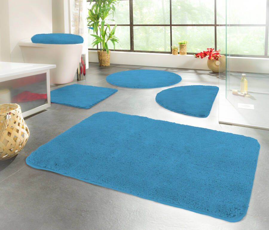 KiNZLER Badmat Chaozhou Baddeken effen kleuren zacht verkrijgbaar als rechthoekig rond & set - Foto 2