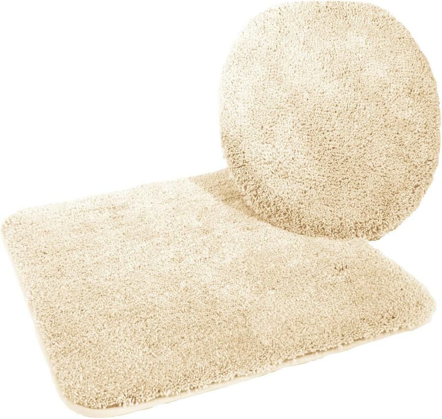 KiNZLER Badmat Chaozhou Baddeken effen kleuren zacht verkrijgbaar als rechthoekig rond & set