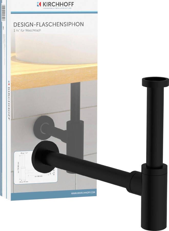 Kirchhoff Sifon Design-geurafsluiter Buisvormige geurafsluiter voor wastafels wasbakken - Foto 7