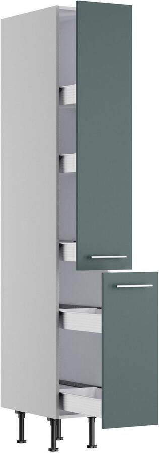 Kochstation Apothekerskast KS-Bern2 Breedte 30 cm hoogte 211 8 cm 2 uittrekken (hoogte 124 4 70 cm)