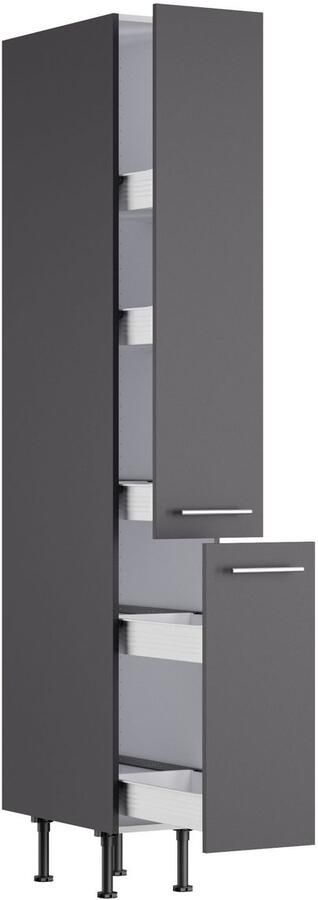 Kochstation Apothekerskast KS-Bern2 Breedte 30 cm hoogte 211 8 cm 2 uittrekken (hoogte 124 4 70 cm)