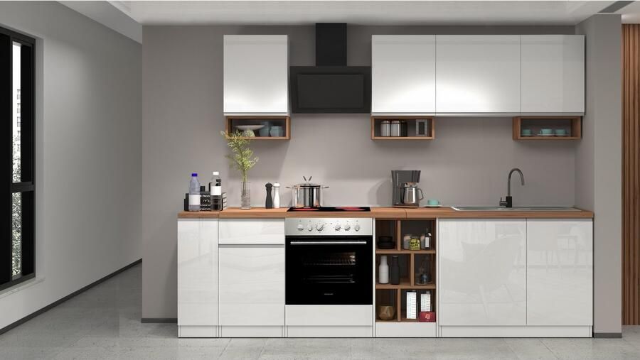 Kochstation Apothekerskast KS-Sole apothekerskast Breedte hoogte 30 85 cm aanbouw en onderbouw mogelijk - Foto 6