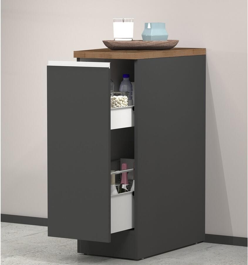 Kochstation Apothekerskast KS-Sole apothekerskast Breedte hoogte 30 85 cm aanbouw en onderbouw mogelijk - Foto 2