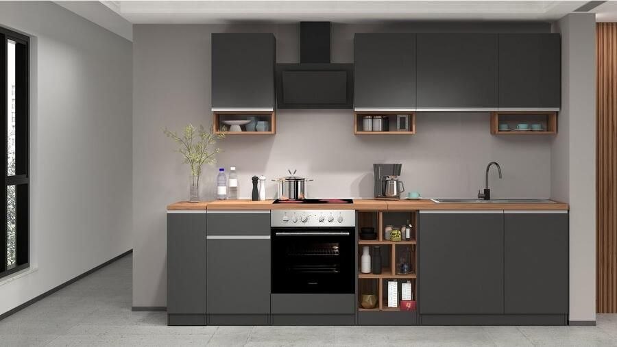 Kochstation Apothekerskast KS-Sole apothekerskast Breedte hoogte 30 85 cm aanbouw en onderbouw mogelijk - Foto 6