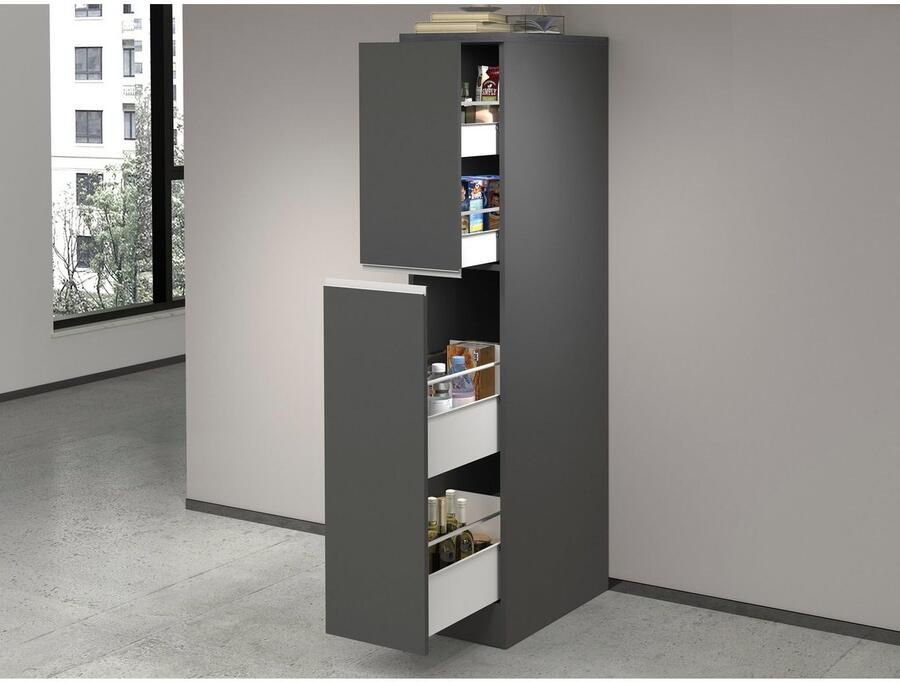 Kochstation Apothekerskast KS-Sole Breedte 30 cm 2 uittrekelementen 4 vakken - Foto 4