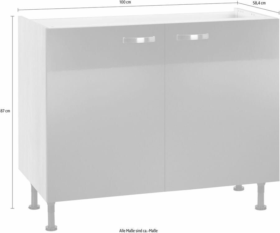 Kochstation Gootsteenkast KS-Cara Breedte 100 cm - Foto 4