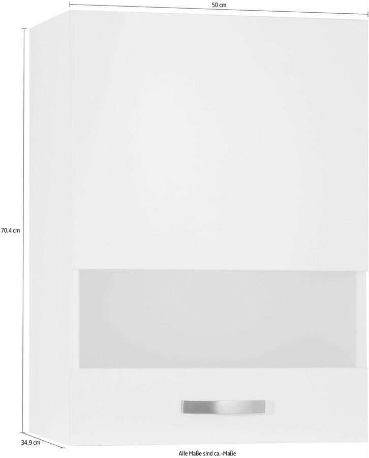 Kochstation Hangend kastje met glasdeur KS-Cara Breedte 50 cm