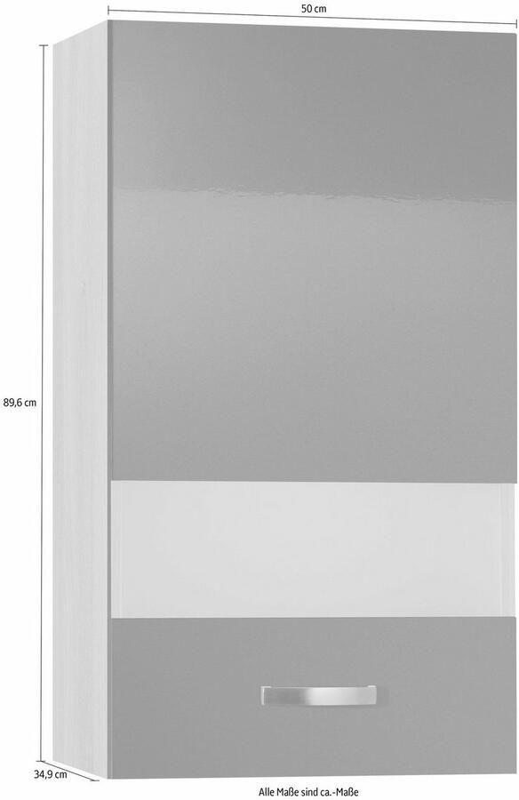 Kochstation Hangend kastje met glasdeur KS-Cara Breedte 50 cm
