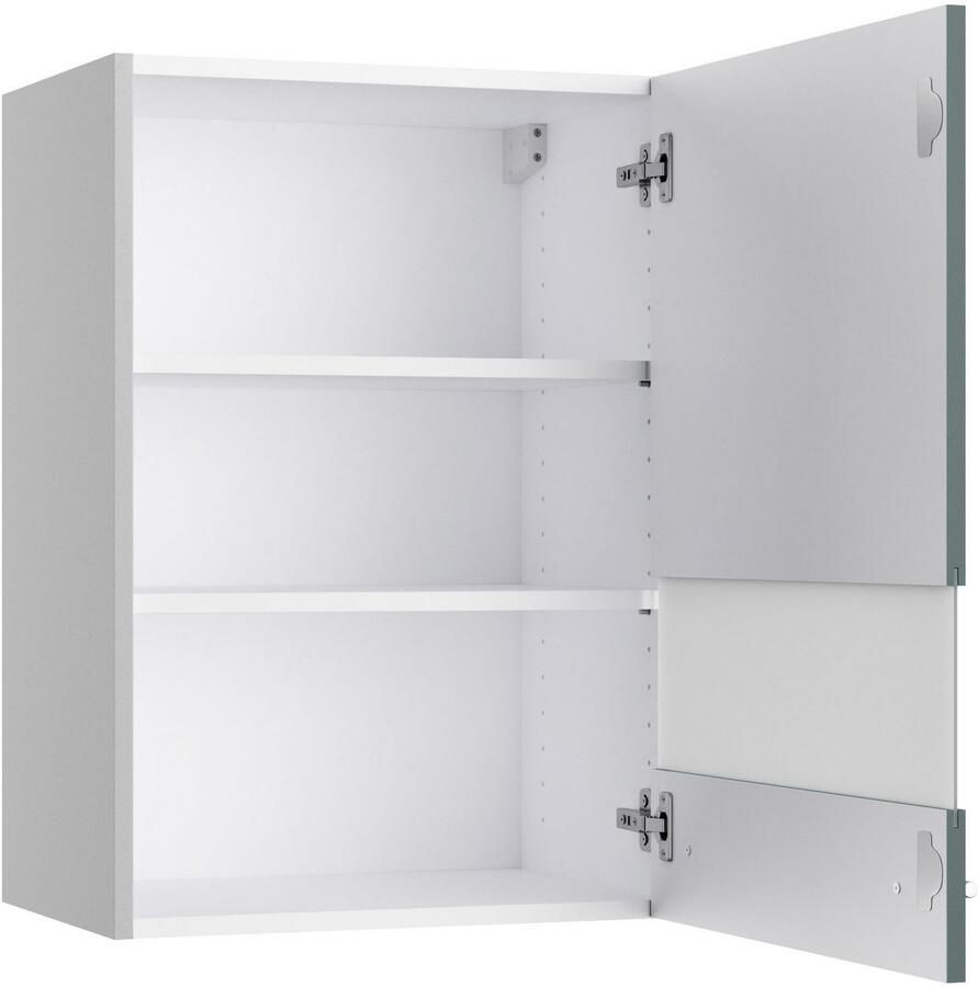 Kochstation Hangkast KS-Bern2 Breedte 50 cm 1 deur 2 legplanken front met melkglas-inzet