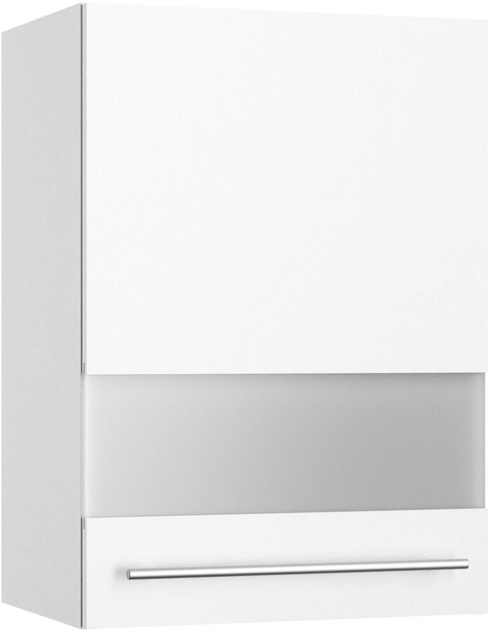 Kochstation Hangkast KS-Bern2 Breedte 50 cm 1 deur 2 legplanken front met melkglas-inzet