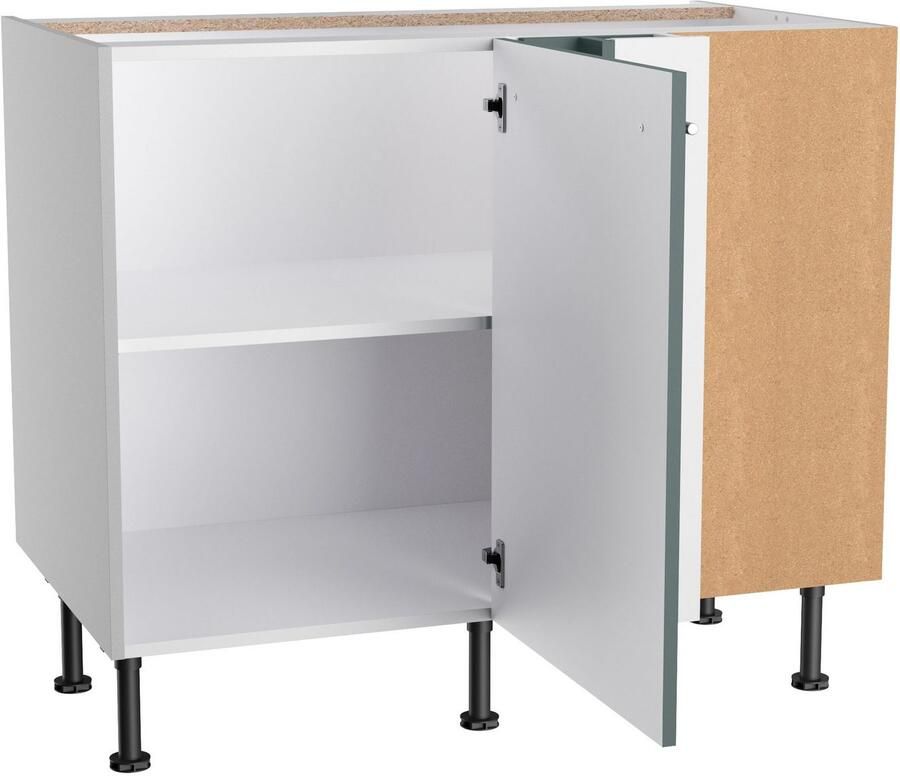 Kochstation Hoekonderkast KS-Bern2 Breedte 100 x 65 cm oplossing voor vaatwasser 1 deur 1 legplank