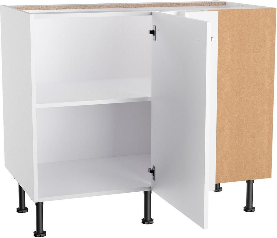 Kochstation Hoekonderkast KS-Bern2 Breedte 100 x 65 cm oplossing voor vaatwasser 1 deur 1 legplank