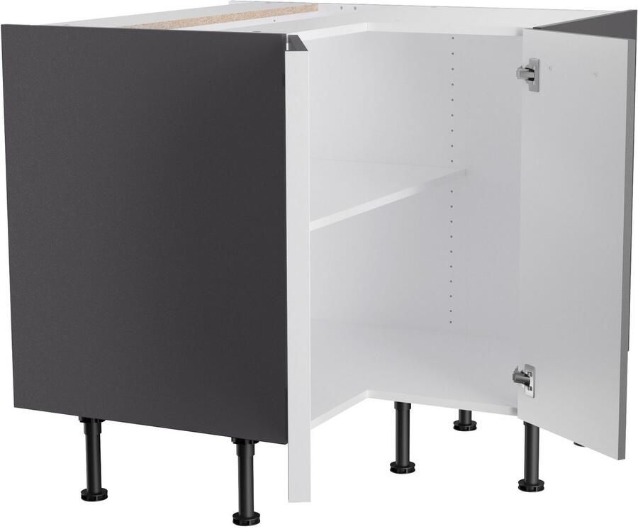 Kochstation Hoekonderkast KS-Bern2 Breedte 90 x 90 cm 1 deur 1 legplank