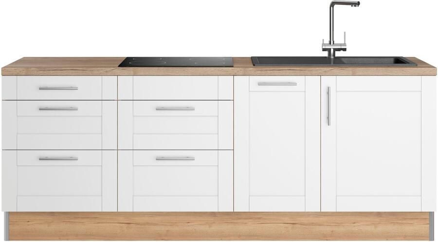 Kochstation Keuken KS-Ahus Breedte 225 cm naar keuze met elektrische apparaten softclose functie MDF fronten - Foto 6