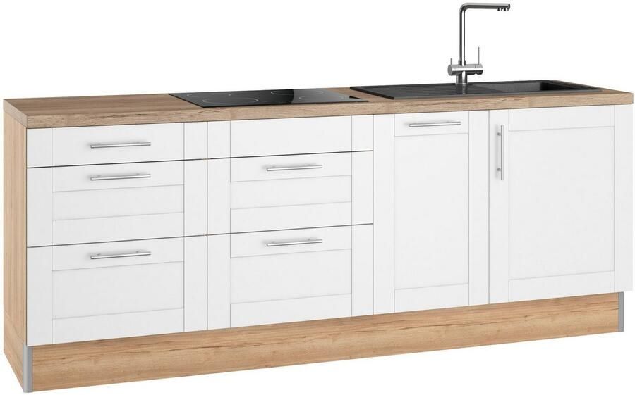 Kochstation Keuken KS-Ahus Breedte 225 cm naar keuze met elektrische apparaten softclose functie MDF fronten - Foto 3