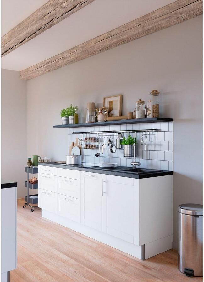 Kochstation Keuken KS-Ahus Breedte 225 cm naar keuze met elektrische apparaten softclose functie MDF fronten - Foto 2