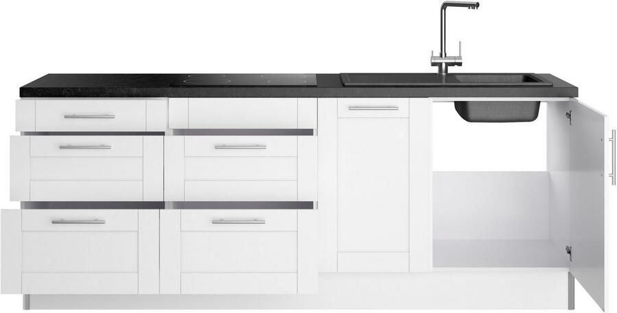 Kochstation Keuken KS-Ahus Breedte 225 cm naar keuze met elektrische apparaten softclose functie MDF fronten - Foto 5