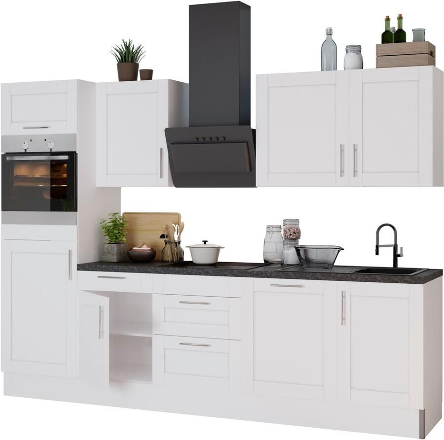 Kochstation Keuken KS-Ahus Breedte 280 cm naar keuze met elektrische apparaten softclose functie MDF fronten - Foto 4