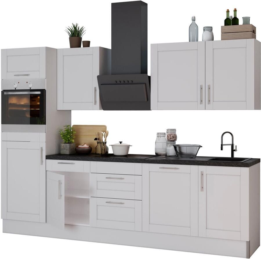 Kochstation Keuken KS-Ahus Breedte 280 cm naar keuze met elektrische apparaten softclose functie MDF fronten - Foto 4