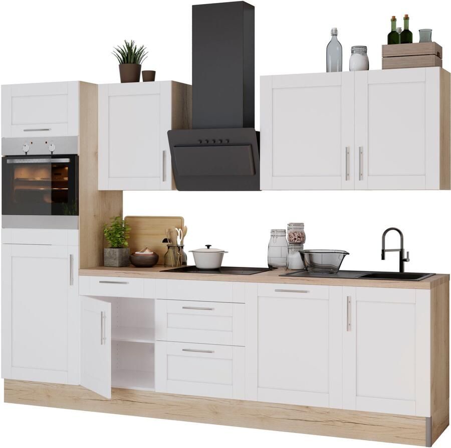 Kochstation Keuken KS-Ahus Breedte 280 cm naar keuze met elektrische apparaten softclose functie MDF fronten - Foto 3