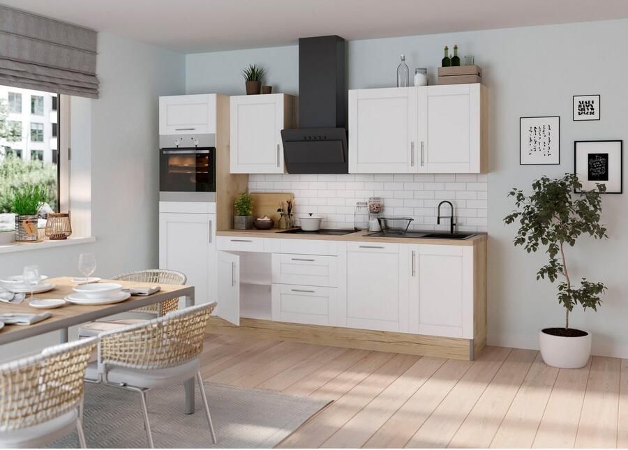 Kochstation Keuken KS-Ahus Breedte 280 cm naar keuze met elektrische apparaten softclose functie MDF fronten