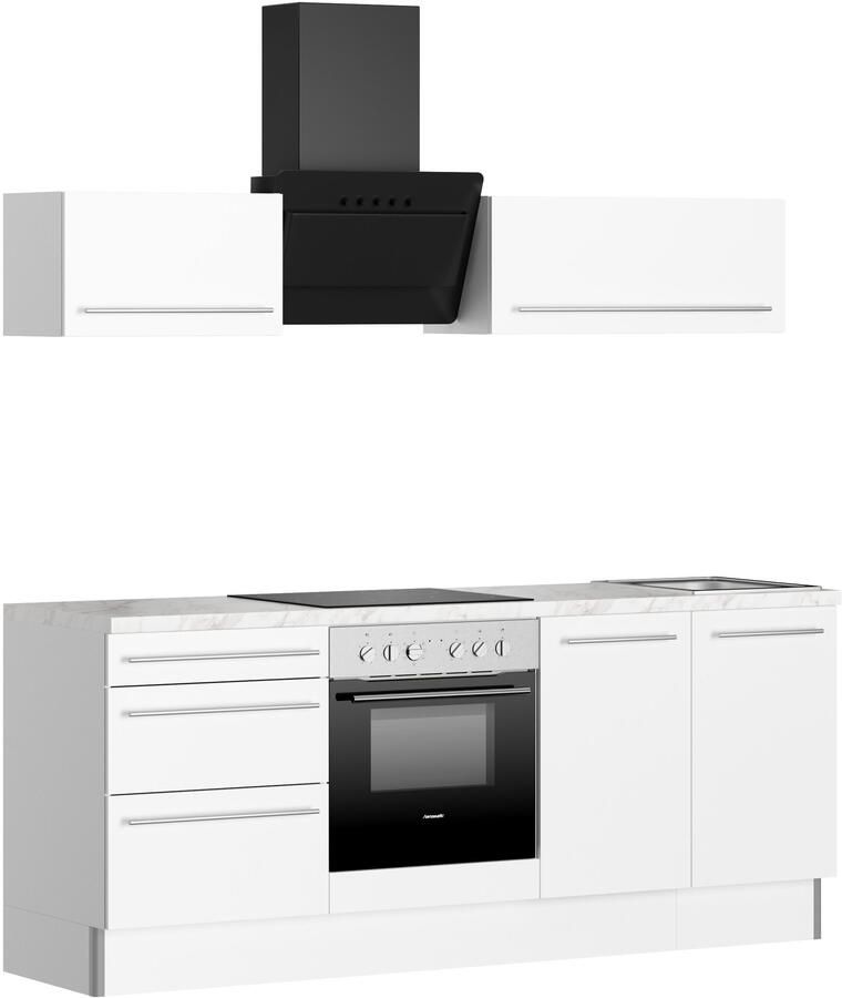 Kochstation Keuken KS-Bern2 Breedte 210 cm optioneel met elektrische apparaten met klaphangkasten - Foto 4