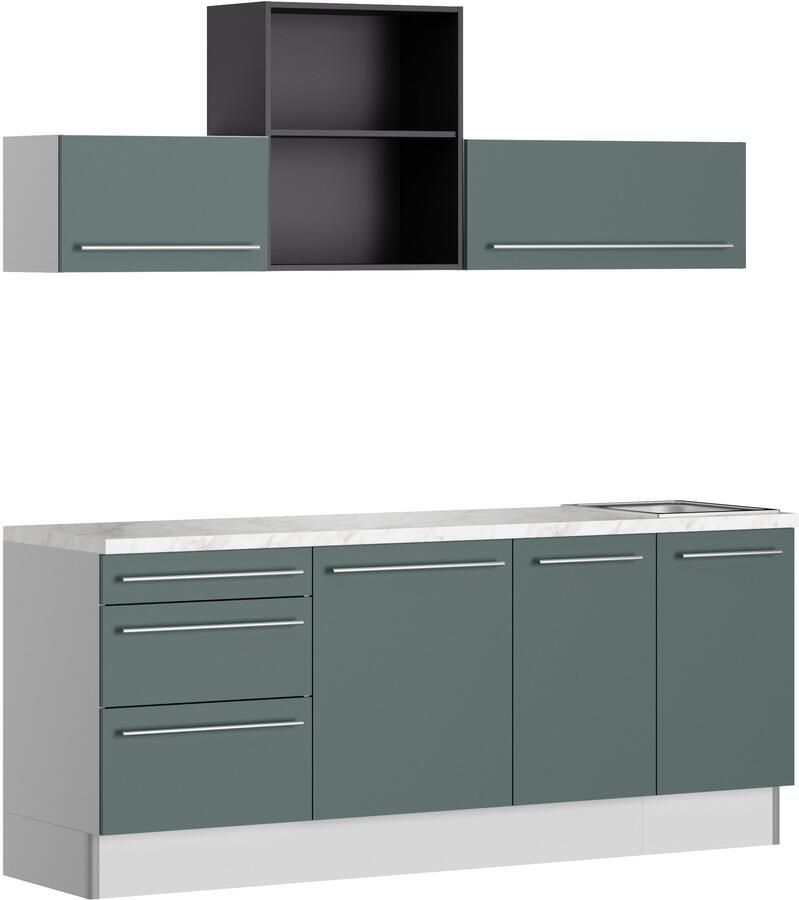 Kochstation Keuken KS-Bern2 Breedte 210 cm optioneel met elektrische apparaten met plank - Foto 4