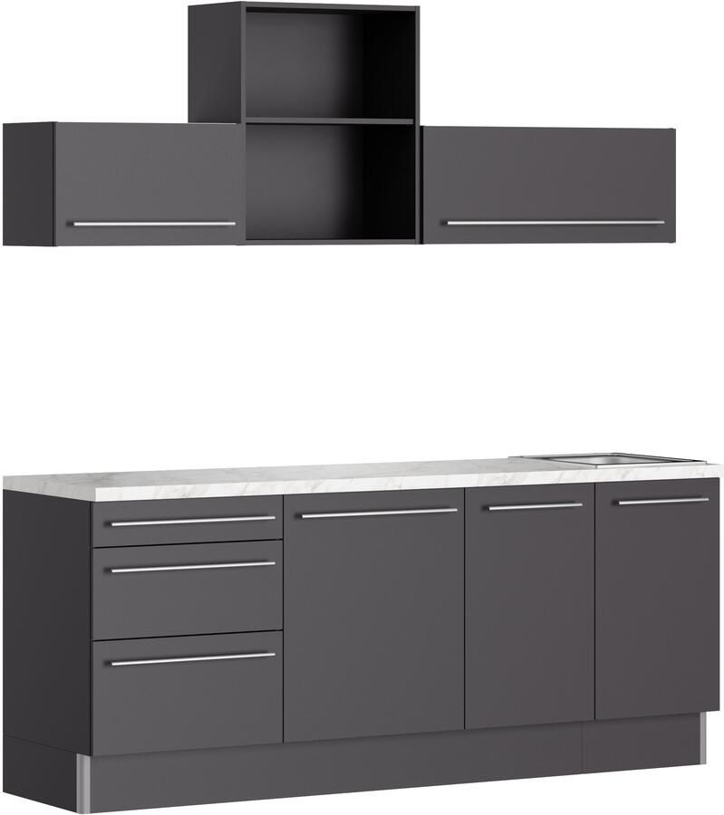 Kochstation Keuken KS-Bern2 Breedte 210 cm optioneel met elektrische apparaten met plank - Foto 4