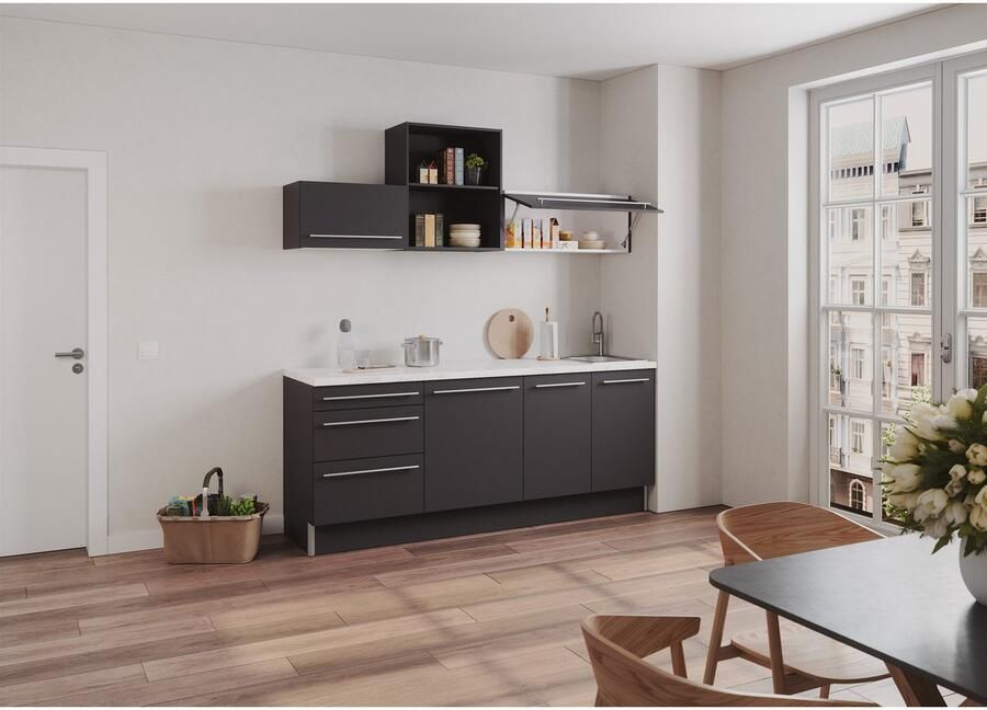 Kochstation Keuken KS-Bern2 Breedte 210 cm optioneel met elektrische apparaten met plank - Foto 2